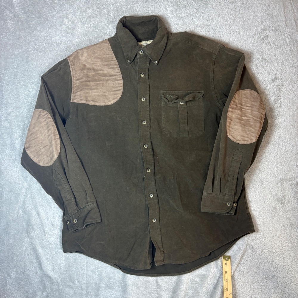 Boyt Harness Company Shirt Mens L Outdoor Shooting Hunting Patch Brown Olive